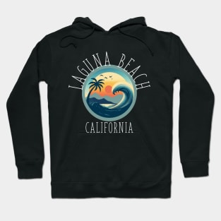 Laguna Beach - California (with White Lettering) Hoodie